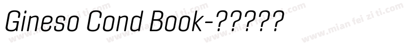 Gineso Cond Book字体转换